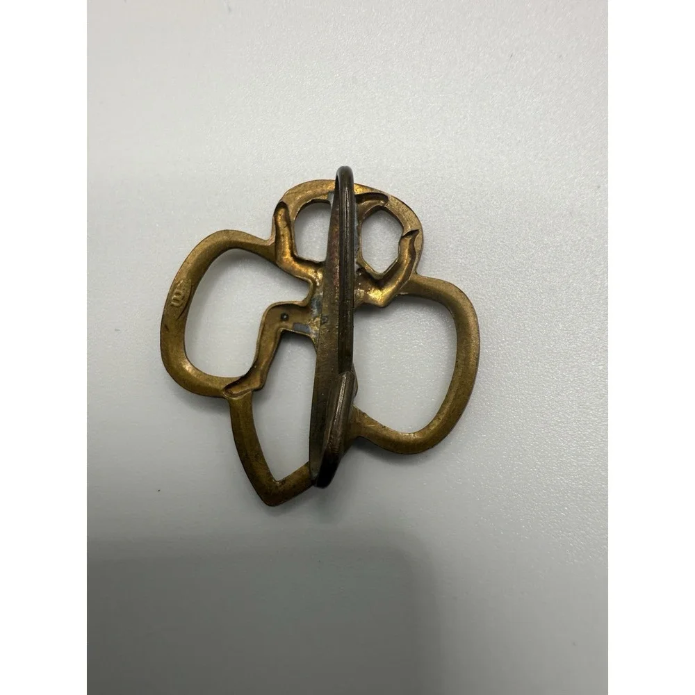Vintage 1950's-60's Girl Scouts Brownie Membership‎ Uniform Pinback Pin Clover